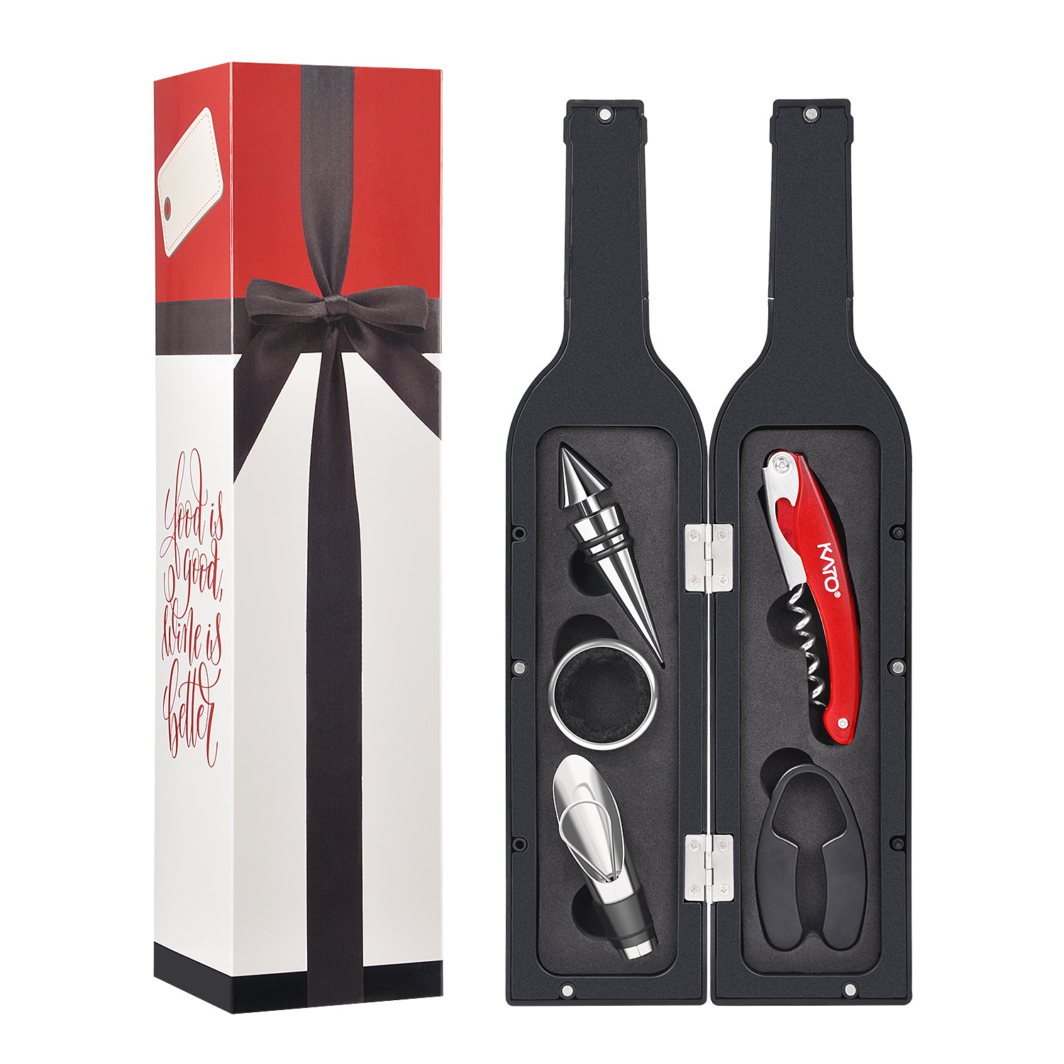 Kato by Tirrinia 5Pcs Wine Bottle Opener Set with Gift Case