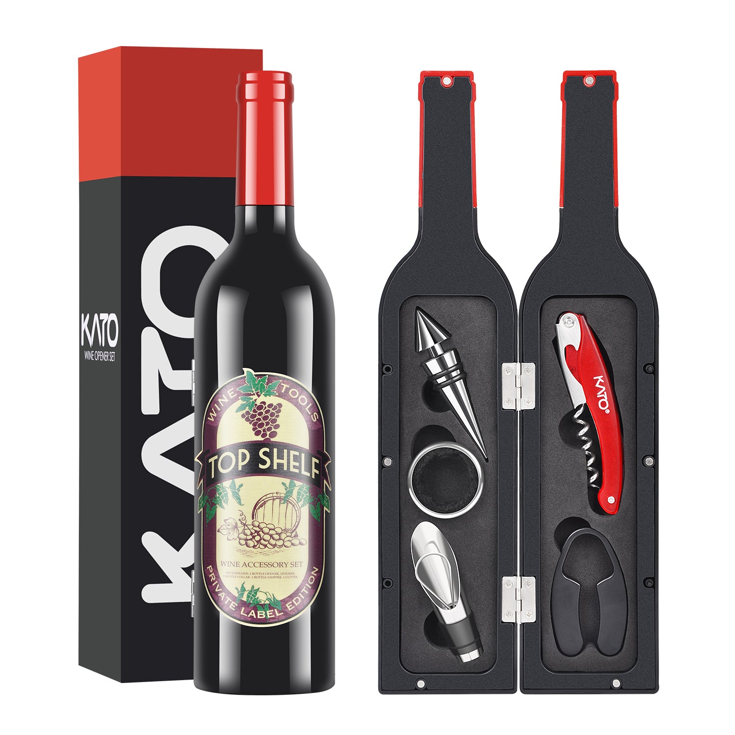Kato by Tirrinia 5Pcs Wine Bottle Opener Set for Garden Party
