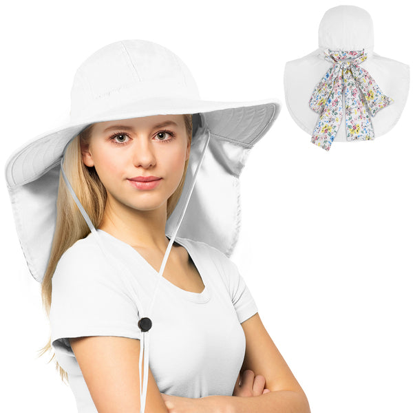 Tirrinia Women's Floral Ribbon Hat for Summer - Clothing product photo
