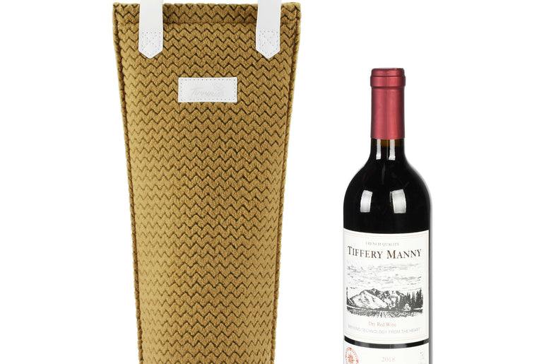 Insulated Single Wine Bottle Carrier — Auto-Seal Opening with PE Support Plate