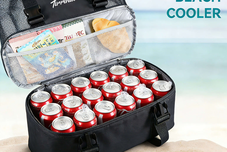 Tirrinia Mesh Beach Bag with Cooler Compartment, Extra Large Totes for Beach  Travel, Functional Fashion Beach Bag for Women