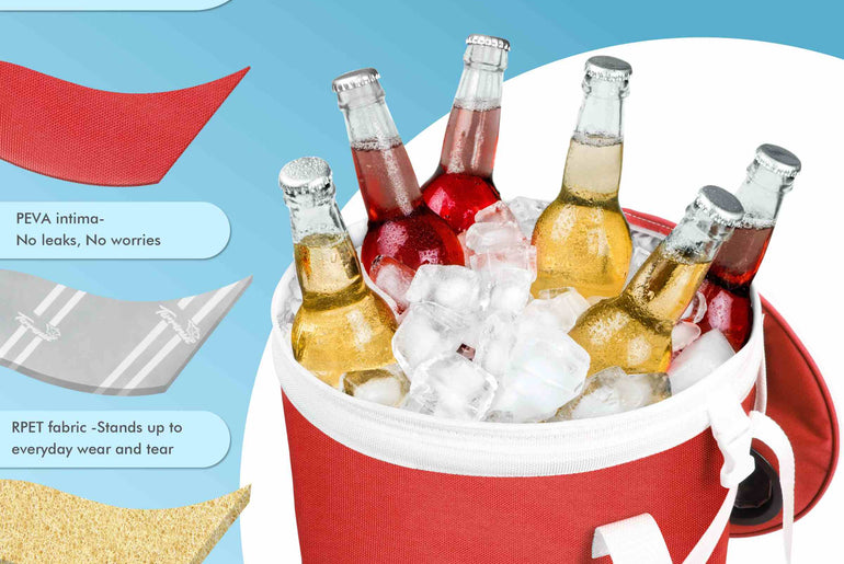 Tirrinia Collapsible Pop-Up Cylinder Cooler Bag
