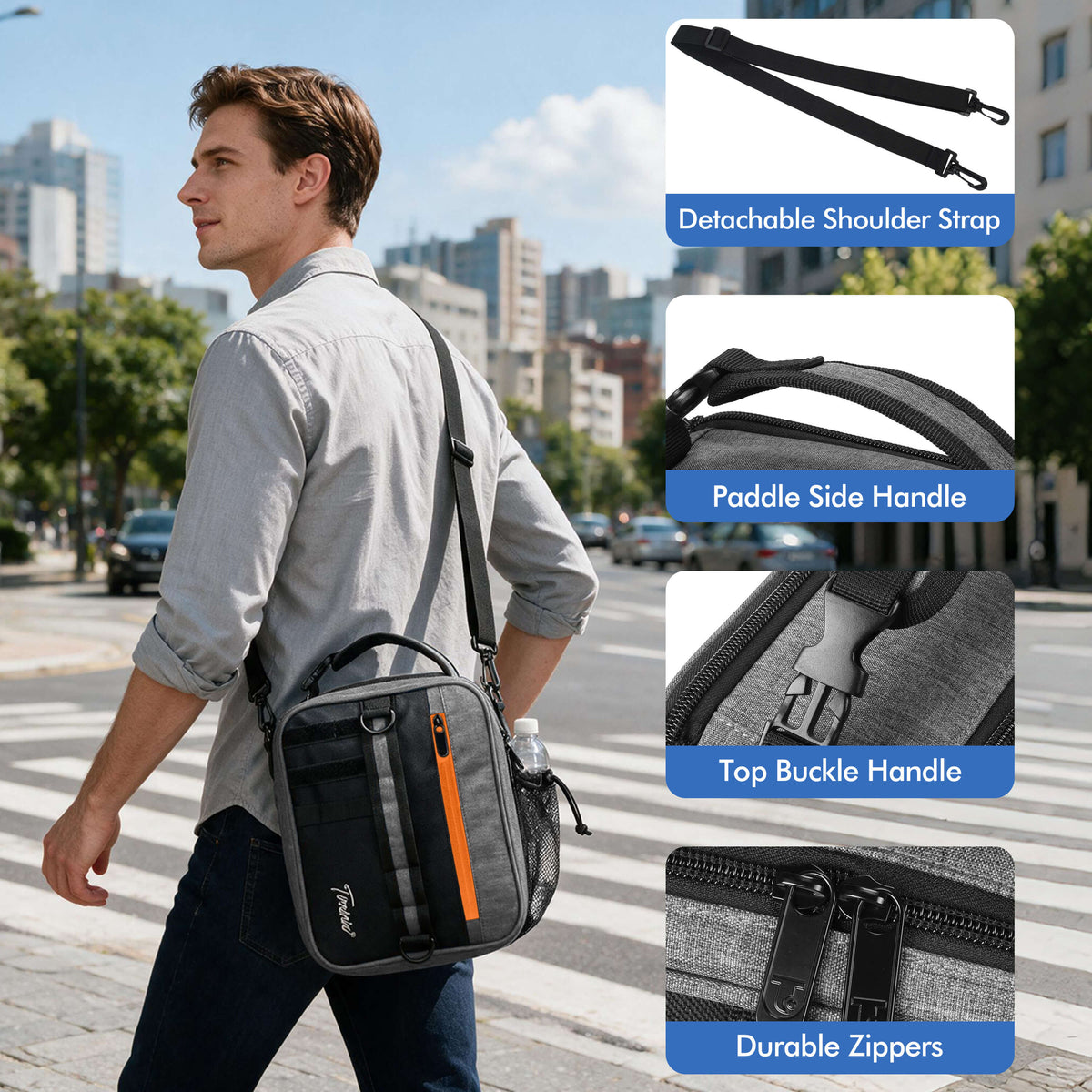 Tirrinia Expanded Insulated Cooler — 6.5L to 9.5L, Leakproof, 4 Ways to Carry