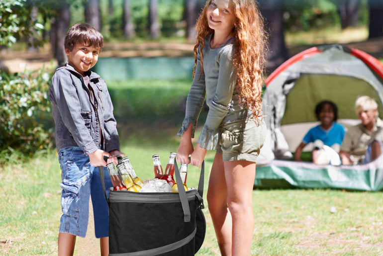 Tirrinia Collapsible Pop-Up Cylinder Cooler Bag
