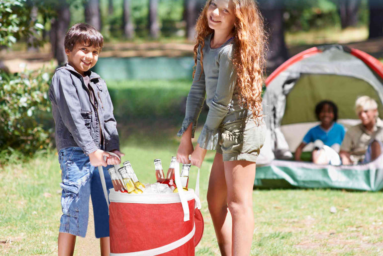 Tirrinia Collapsible Pop-Up Cylinder Cooler Bag