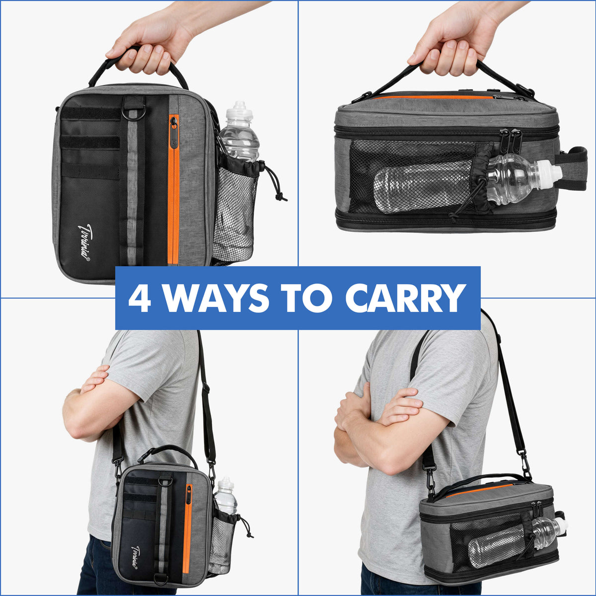 Tirrinia Expanded Insulated Cooler — 6.5L to 9.5L, Leakproof, 4 Ways to Carry