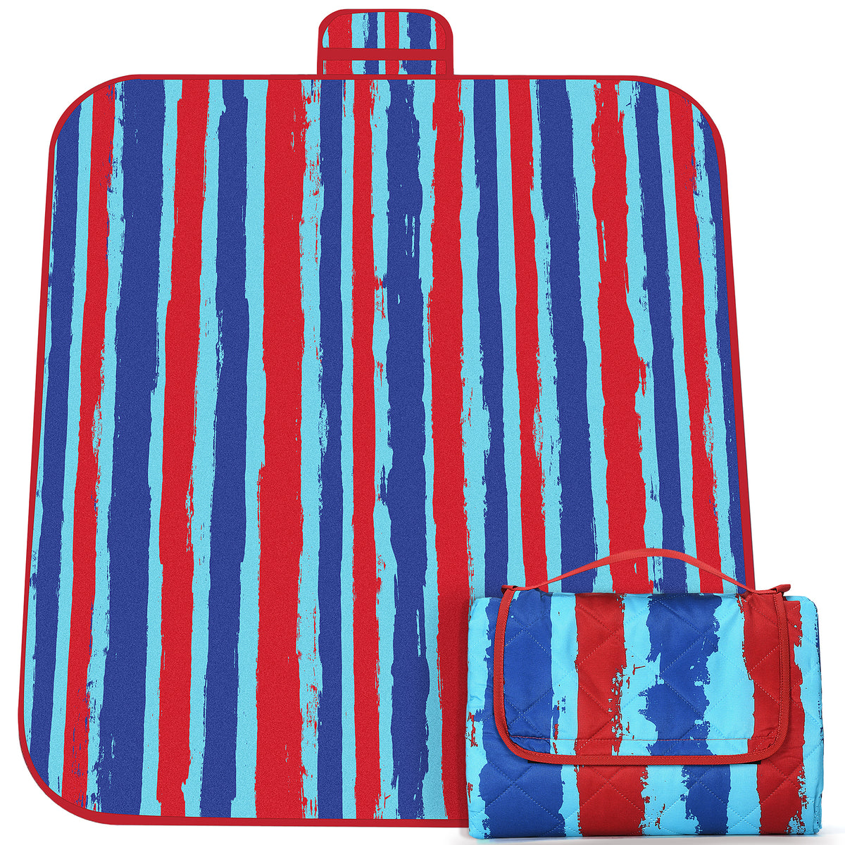 Quality Large Picnic Blanket 70" X 80" with USA Pattern Design