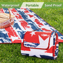 Quality Large Picnic Blanket 70" X 80" with USA Pattern Design