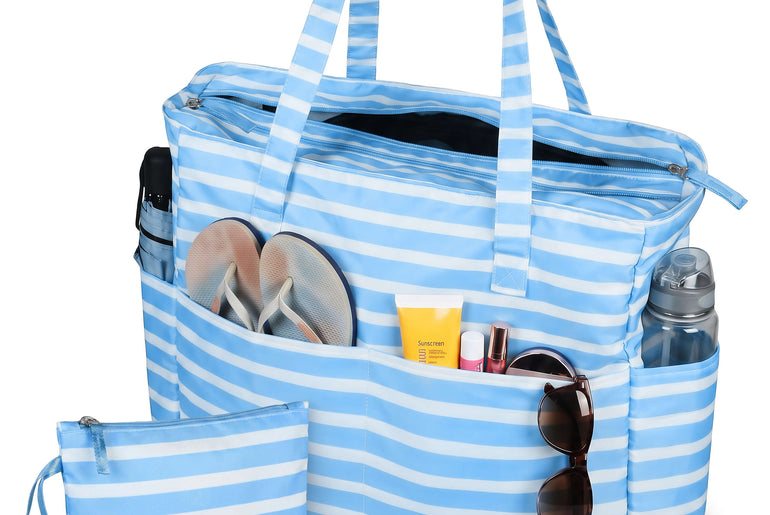 Tirrinia Extra Large Beach Tote Bag – Waterproof Travel Tote with Wet & Dry Separation -  product photo