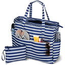 Tirrinia Extra Large Beach Tote Bag – Waterproof Travel Tote with Wet & Dry Separation side view