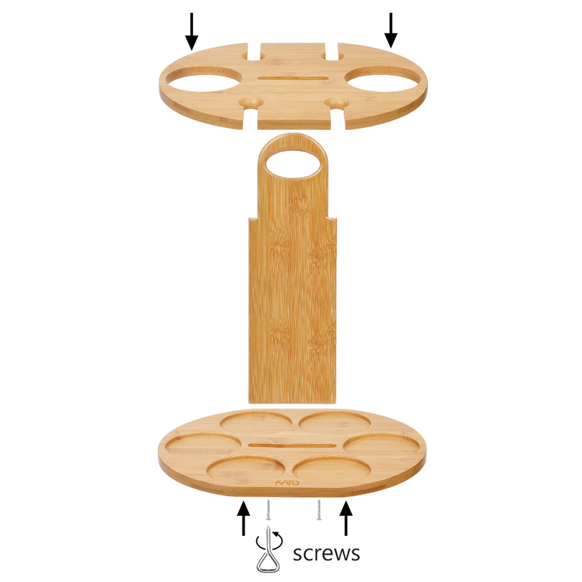 Tirrinia Bamboo Wine Bottle Holder with Corkscrew product image 8
