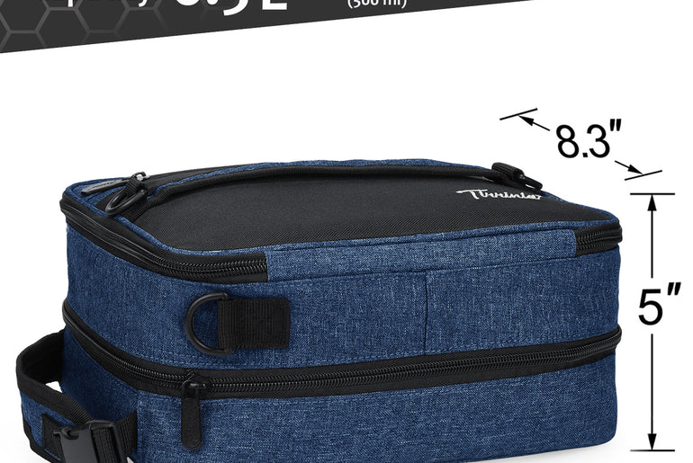 Tirrinia Expandable Insulated Lunch Cooler Bag Patchwork Color size chart
