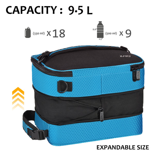 Tirrinia Expandable Insulated Lunch Cooler Bag Patchwork Color size chart
