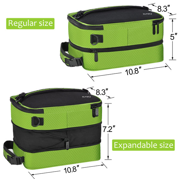 Tirrinia Expandable Insulated Lunch Cooler Bag Patchwork Color size chart