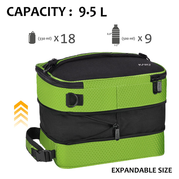Tirrinia Expandable Insulated Lunch Cooler Bag Patchwork Color size chart