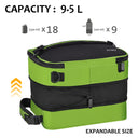 Tirrinia Expandable Insulated Lunch Cooler Bag Patchwork Color size chart