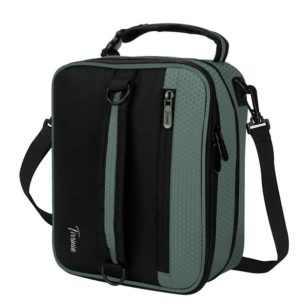 Tirrinia Expandable Insulated Lunch Cooler Bag Patchwork Color back view