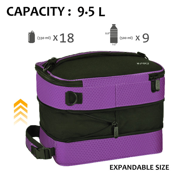 Tirrinia Expandable Insulated Lunch Cooler Bag Patchwork Color size chart