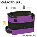 Tirrinia Expandable Insulated Lunch Cooler Bag Patchwork Color size chart