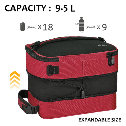 Tirrinia Expandable Insulated Lunch Cooler Bag Patchwork Color size chart