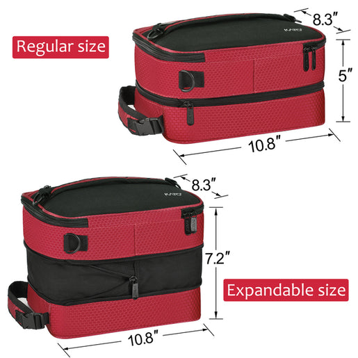 Tirrinia Expandable Insulated Lunch Cooler Bag Patchwork Color size chart
