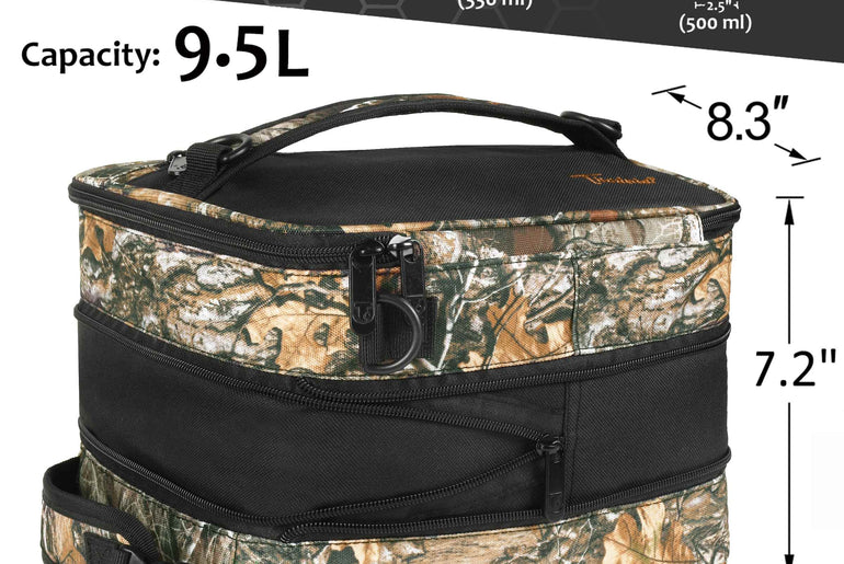 Tirrinia Expandable Insulated Lunch Cooler Bag Patchwork Color
