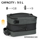 Tirrinia Expandable Insulated Lunch Cooler Bag Patchwork Color size chart
