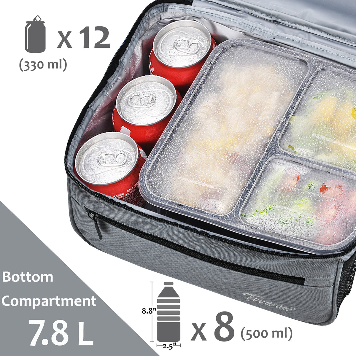Tirrinia Extra Large Adult Insulated Lunch Bag