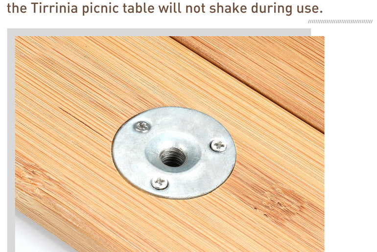 Tirrinia Foldable Picnic Table with Carrying Bag 26" x 26"