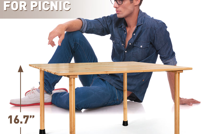 Tirrinia Foldable Picnic Table with Carrying Bag 26" x 26"