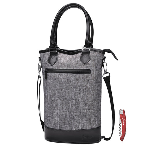 Tirrinia 2 Bottle Wine Gift Tote with Corkscrew for Outdoor