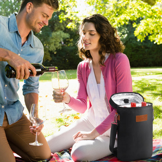 Tirrinia 2 Bottle Wine Carrier for Picnic