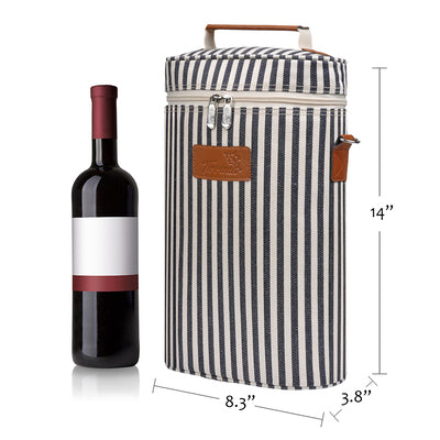 Tirrinia 2 Bottle Wine Carrier for Picnic