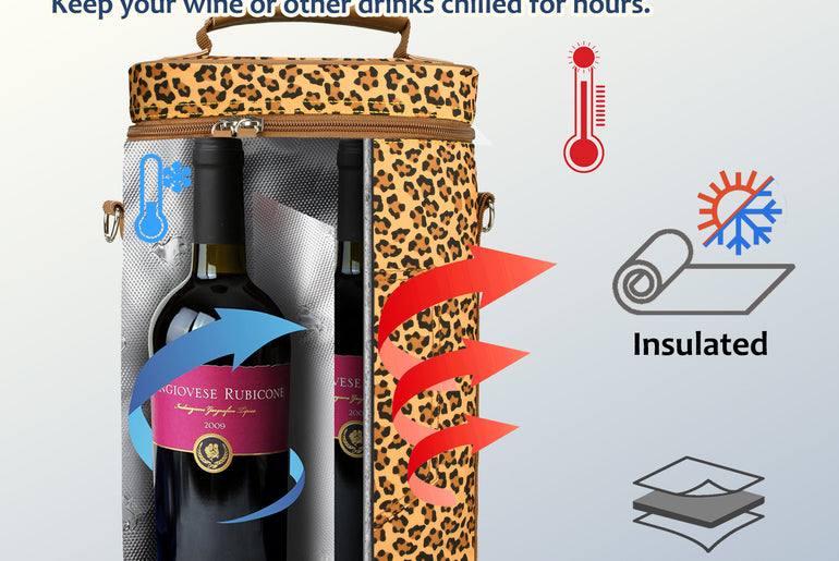 Tirrinia 2 Bottle Insulated Wine Glass Gift Bag