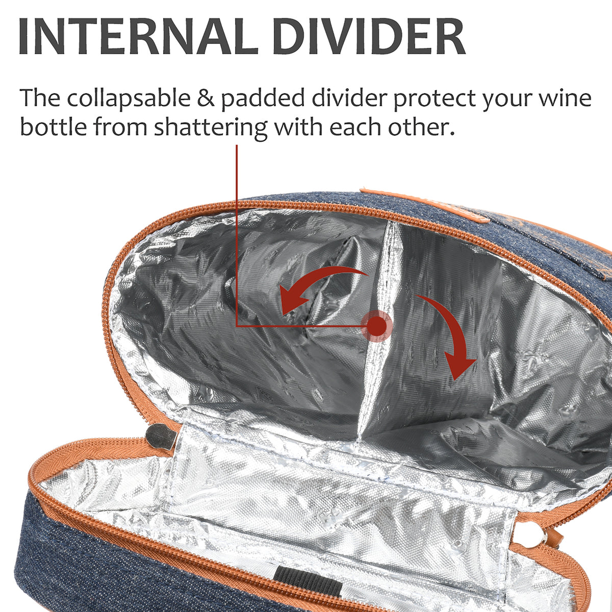 Tirrinia 2 Bottle Insulated Wine Glass Gift Bag