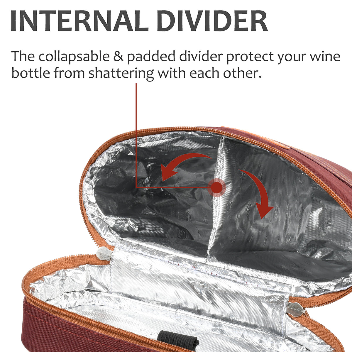 Tirrinia 2 Bottle Insulated Wine Glass Gift Bag