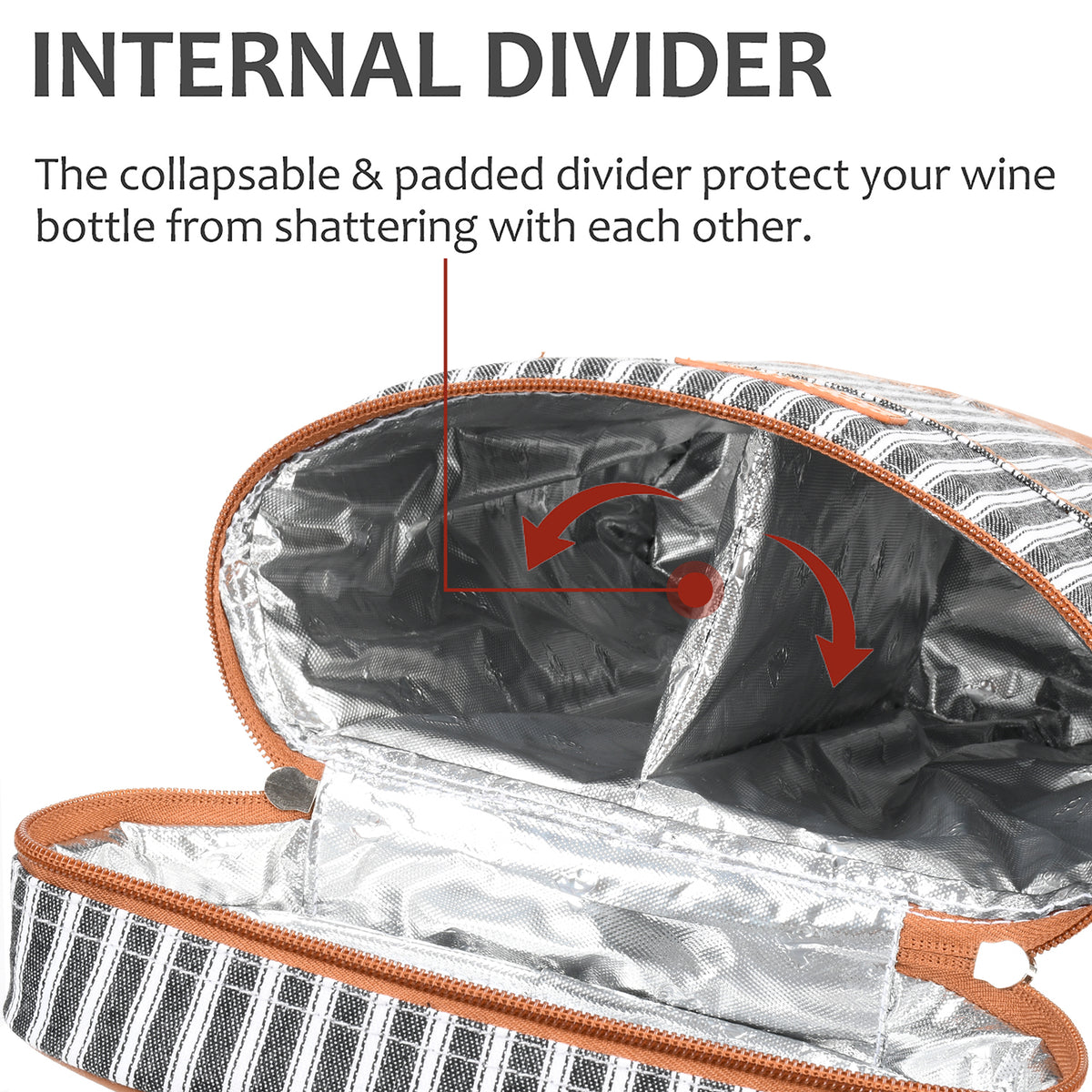 Tirrinia 2 Bottle Insulated Wine Glass Gift Bag