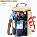 Tirrinia 4 Bottle Wine Cooler Tote Bag for Wine Travel detail view