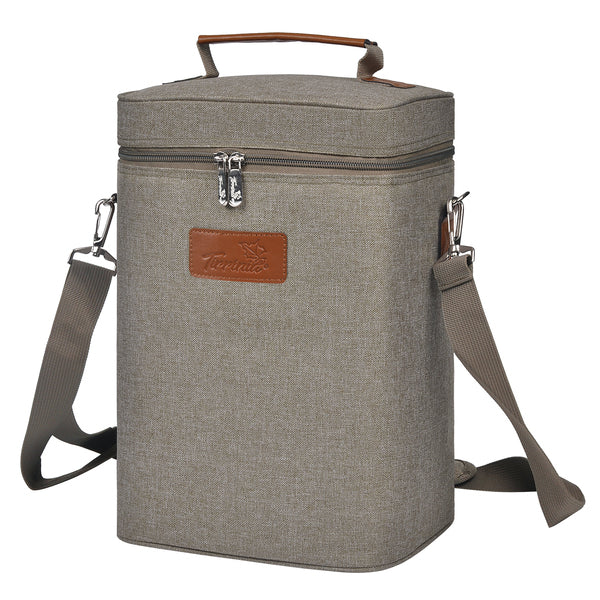 Tirrinia 4 Bottle Wine Cooler Tote Bag for Wine Travel