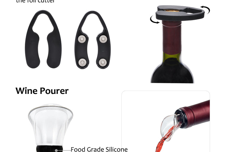 Kato by Tirrinia 6pcs Air Pressure Wine Opener for Family Party