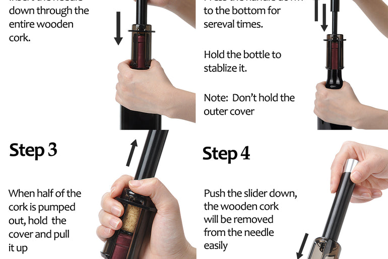 Kato by Tirrinia 6pcs Air Pressure Wine Opener for Family Party