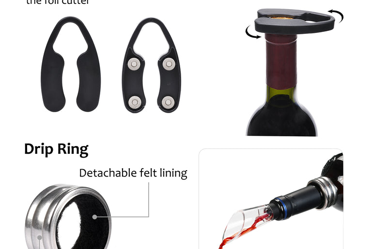 Kato by Tirrinia 6pcs Air Pressure Wine Opener for Family Party