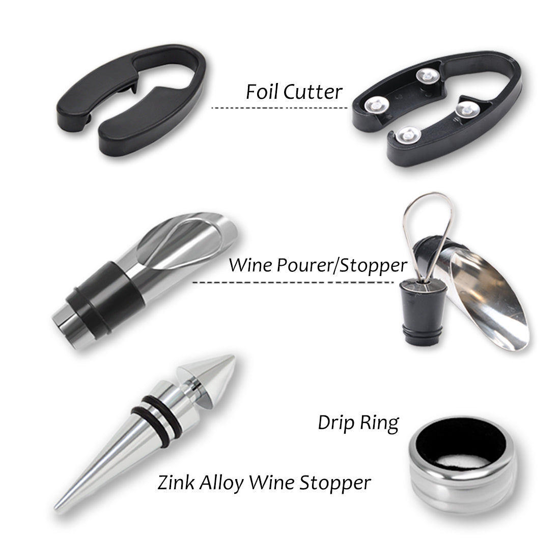 Kato by Tirrinia 5Pcs Wine Bottle Opener Set for Garden Party