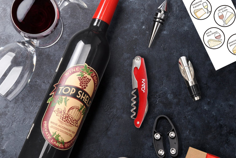 Kato by Tirrinia 5Pcs Wine Bottle Opener Set with Gift Case