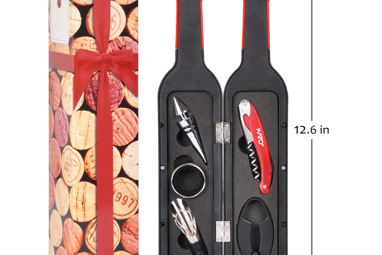 Kato by Tirrinia 5Pcs Wine Bottle Opener Set with Gift Case