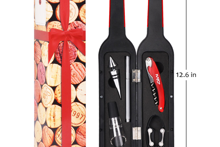 Kato by Tirrinia 5Pcs Wine Bottle Opener Set with Gift Case
