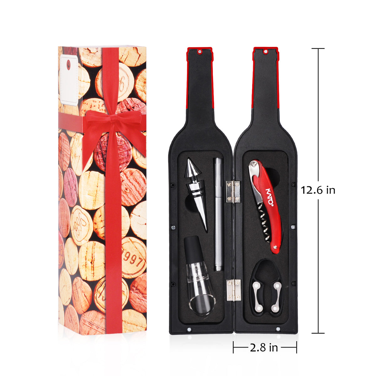 Kato by Tirrinia 5Pcs Wine Bottle Opener Set with Gift Case