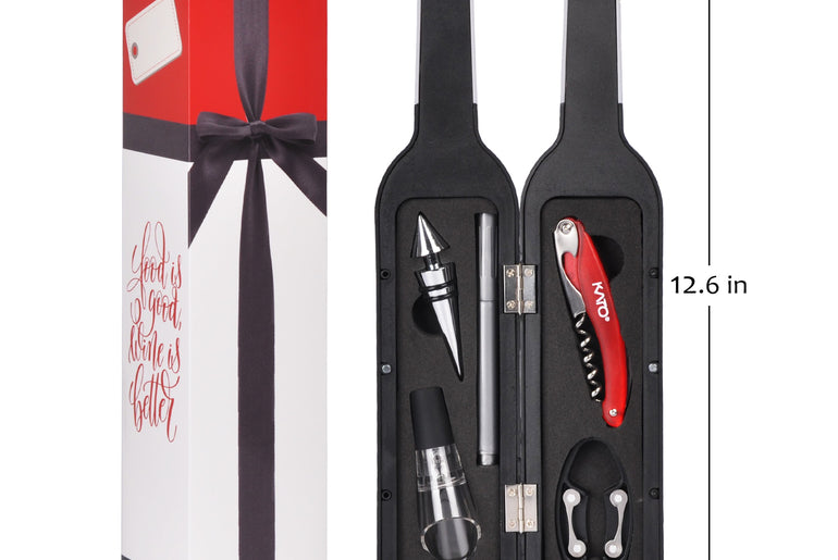 Kato by Tirrinia 5Pcs Wine Bottle Opener Set with Gift Case