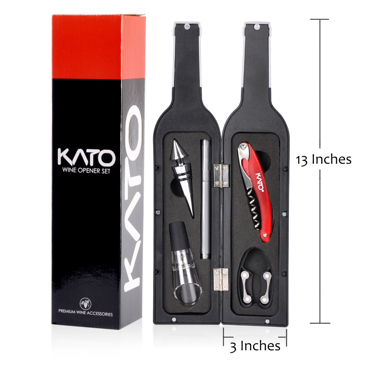 Tirrinia 5-Piece Wine Opener Gift Set – Elegant Wine Accessories Gift Box front view