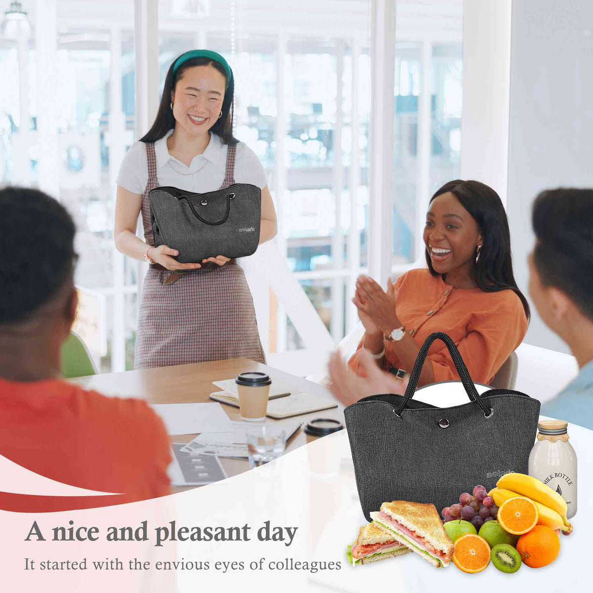 Solaris By Tirrinia Drawstring Cute Small Tote Lunch bag for Girls product image 8